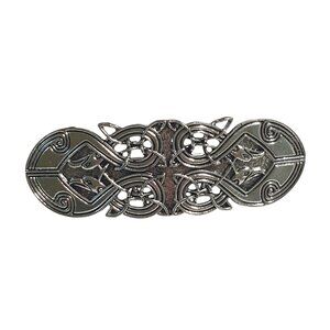 Celtic Knot Metal Hair Clip Barrette Silver Tone Accessory Durable Gift Girl